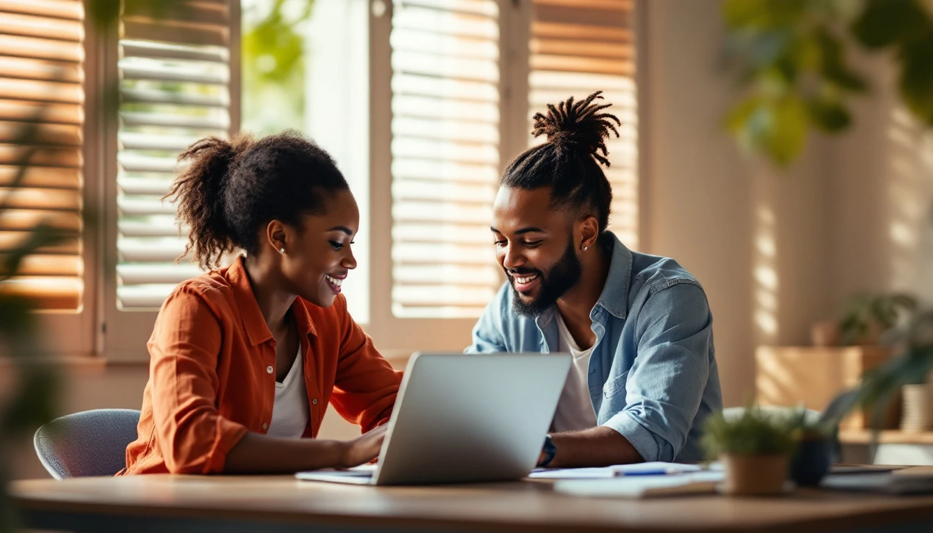 Agence web Guadeloupe : revue d'un plan de projet web sur un bureau, dans les locaux de l'agence