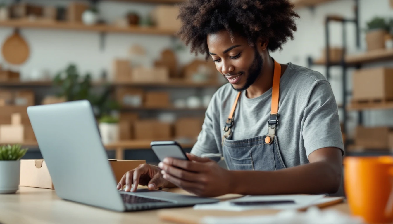 Prix d’un site e-commerce en Guadeloupe : producteur local gérant ses commandes en ligne avec paiement sécurisé
